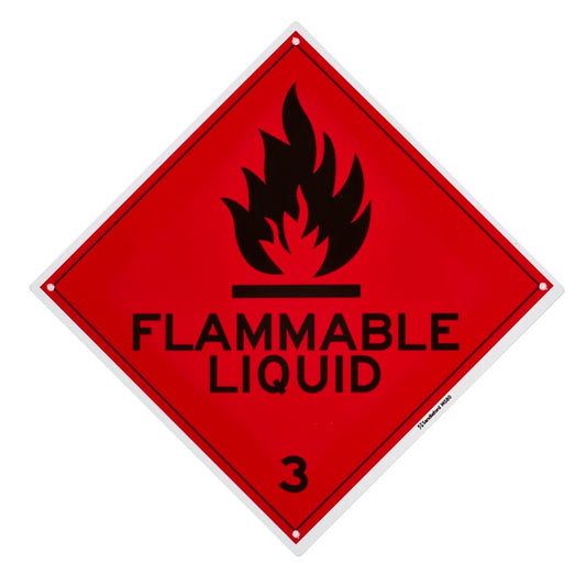 Sandleford Flammable Liquids Plastic Sign - 270mm x 270mm - Black/Red - Auzzistore