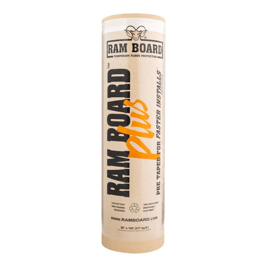 Ramboard Temporary Floor Protection - 38" x 100' - Flex-Fiber - Pre-Taped - Auzzistore