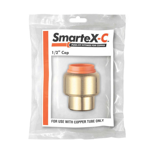 Smartex Copper Cap - 15mm Push-Fit Fitting - Lead-Free Brass - WaterMark Certified – view 2 - Auzzistore