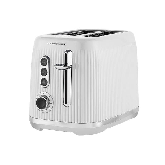 Sunbeam White Brightside 2 Slice Toaster - 327mm x 225mm x 206mm - Even Toasting - Auzzistore