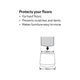 Surface Gard Clear Round Chair Tip 20mm Plastic 4 Pack Easy Glide