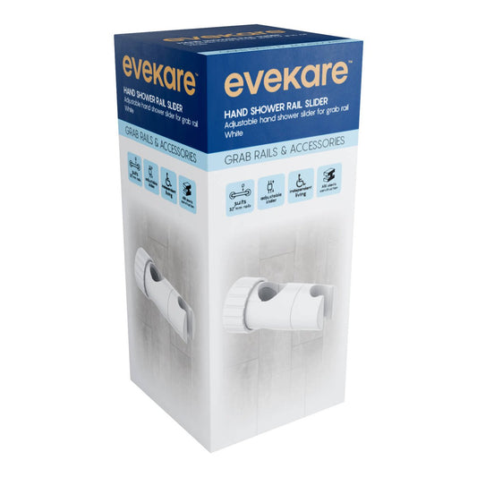 Evekare 32mm White Shower Slider - Adjustable Hand Shower for Grab Rails – view 2