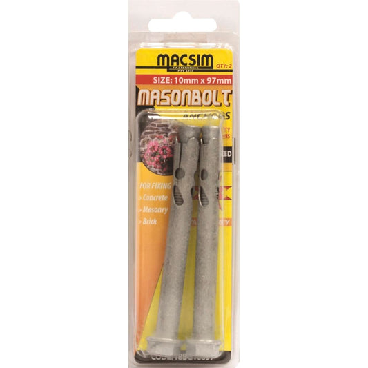 Macsim Fasteners 10 x 97mm Galvanised Sleeve Anchor 2 Pack - Auzzistore