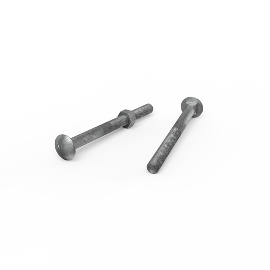 Zenith M12 x 150mm Hot Dip Galvanised Cup Head Bolts and Nuts Each - Auzzistore