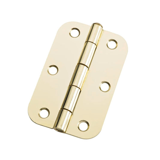 Lane 90mm Brass Plated Loose Pin Radius Butt Hinge 20 Pack - Auzzistore