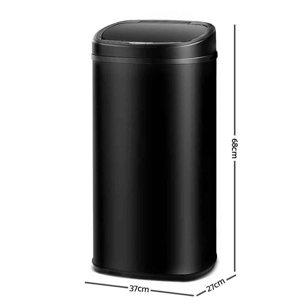 58L Motion Sensor Rubbish Bin - Black | Auzzi Store