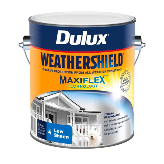 Dulux Weathershield Exterior Paint - Ultra Deep Low Sheen - 2L - 170mm x 163mm x 143mm - Auzzistore