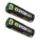 Ryobi USB Lithium Battery Power Bank Twin Pack - 2 x 2.0Ah - LED Gauge