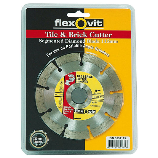 Flexovit Diamond Grinder Blade - 115mm - Metal - Wet or Dry Use - Auzzistore