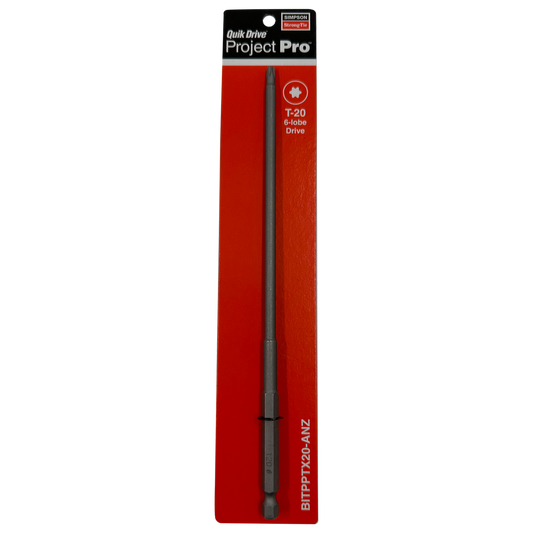 Simpson Strong-Tie 200mm Replacement T20 Project Pro Bit - 1 Pack - Carbon Steel - Reliable Performance – view 2 - Auzzistore