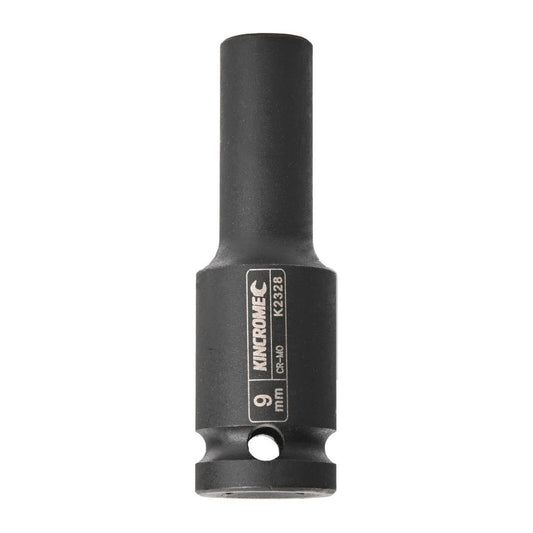 Kincrome 9mm Deep Impact Socket - 1/2 Drive - Chrome Molybdenum Steel - Black - Auzzistore