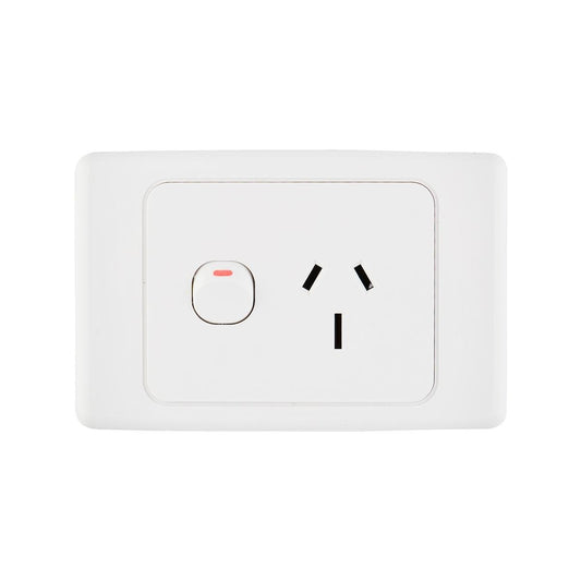 Deta 15A Single Power Point - 250V - Polycarbonate - Heavy Duty Use