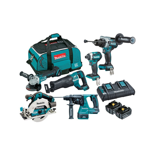 Makita Brushless 6 Piece Combo Kit DLX6109TX1 - 18V - Includes 2 Batteries - Rapid Charger - Carry Bag – view 2 - Auzzistore