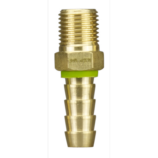 Powerfit 1/4 BSP Male Plug - 10mm Hose - Brass - Corrosion Resistant - Auzzistore
