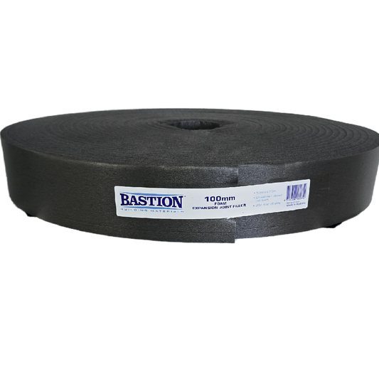 Bastion Expansion Joint Foam 100mm x 10mm x 25m - Black - Moisture Resistant - Auzzistore