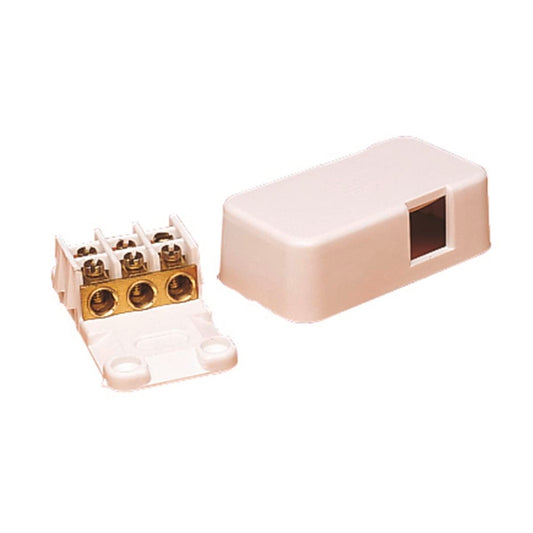 HPM Miniature Junction Box - 3 Terminals - 37mm x 68mm - Plastic - Safe - Auzzistore