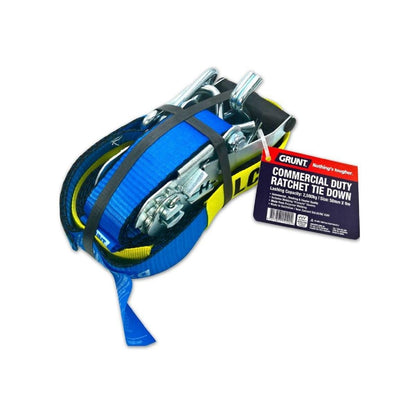 Grunt Ratchet Tie Down 50mm x 9m Polyester Secure Load 2500kg