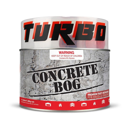Turbo Concrete Bog 1 Litre Filler Paintable Fast Repair Solution