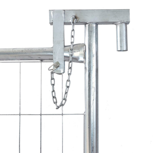 Rapidmesh Temporary Fence Hinge - 235 x 190 x 40mm - Silver - 1.3kg – view 2 - Auzzistore