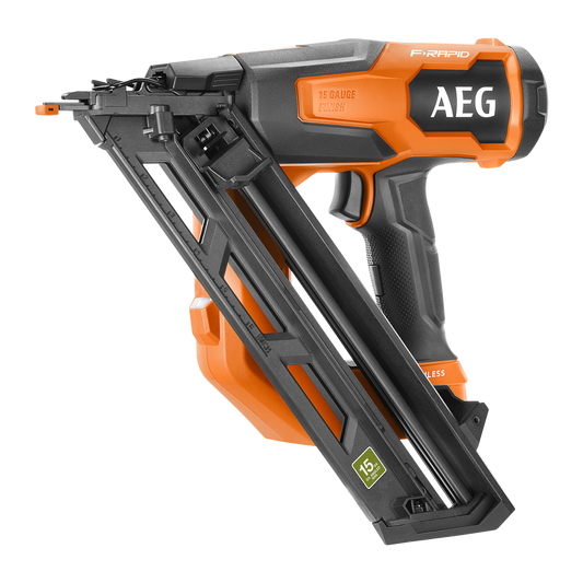 AEG 18V F-RAPID 15GA DA Angled Brad Nailer Skin - 110 Nails Capacity - 2.8kg