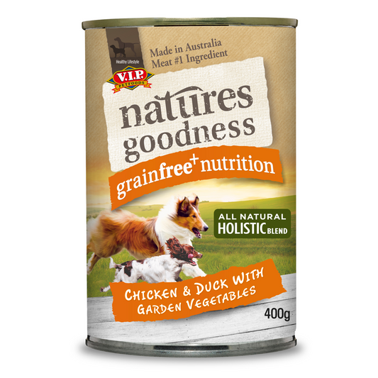 Natures Goodness Chicken Duck Garden Vegetables Wet Dog Food 400g - 12 Pack - Grain Free