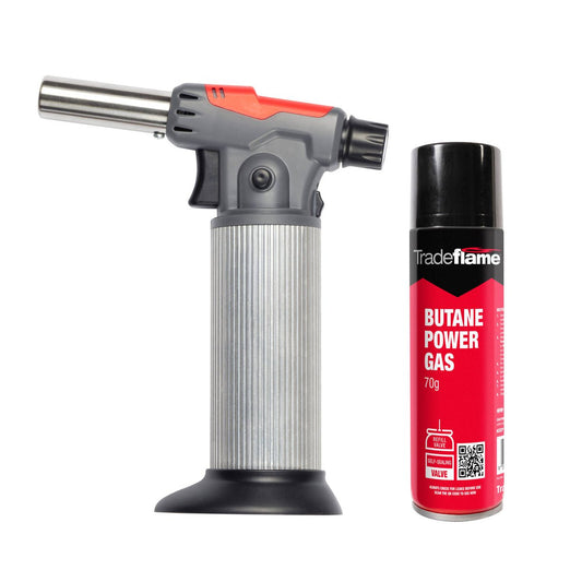 Tradeflame Turbo Max Heat Torch Kit - Adjustable Flame - 200mm x 302mm x 67mm - Auzzistore
