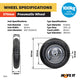 Move It Pneumatic Wheel 3.00 x 8mm Rubber Steel Shock Absorbent