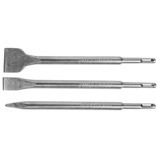 Full Boar 3 Piece SDS Plus Chisel Set FCS 3S - 250mm High-Impact Steel - Durable - Auzzistore