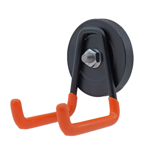 Everhang Magnetic Utility J Hook - 10kg Pull Force - PVC - Orange/Black - Easy Installation