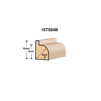 Ultra Router Bit - Rounding Over 3mm Radius - 1/4 Inch Shaft - Durable