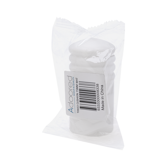 Adoored Cushion Door Stop - 75mm - Plastic - Wall Mounted