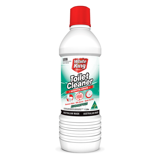 White King Eucalyptus Toilet Cleaner - 1L - Hospital-Grade - White - 99.99% Germ Kill