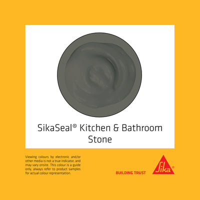 Sika Stone 300ml Kitchen Bathroom Silicone Sealant - Mould Resistant