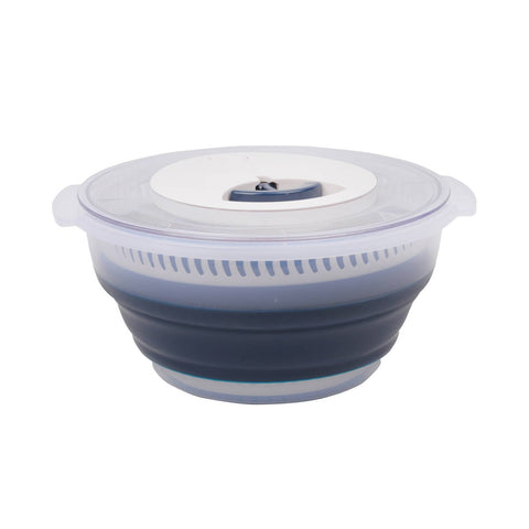 All Set 4.5L Collapsible Salad Spinner and Colander - Lightweight - Durable - Auzzistore