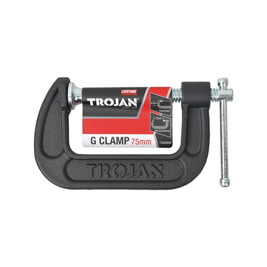 Trojan G Clamp - 75mm - Chrome Plated - 500kg Clamping Force