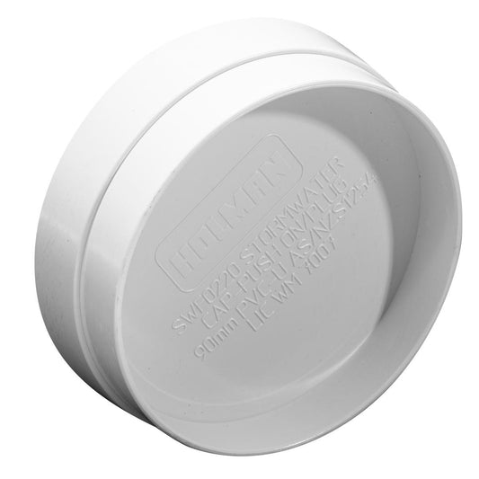 Holman Push On Cap - 90mm - PVC - Stormwater Connection - Auzzistore