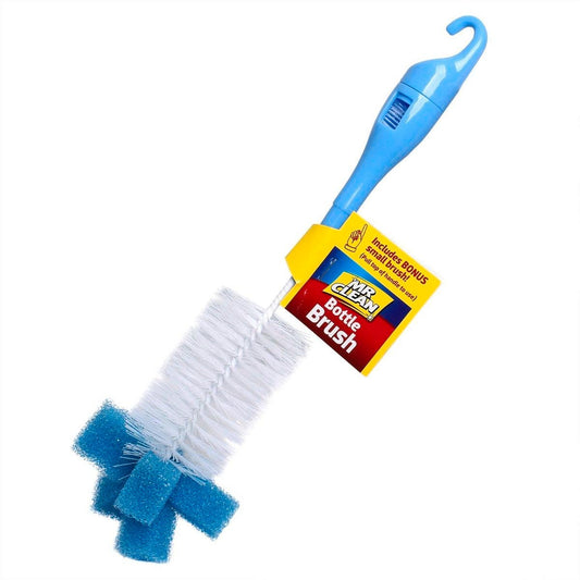 Mr Clean Bottle Brush - 290mm - Sponge Scourer - Deep Cleaning