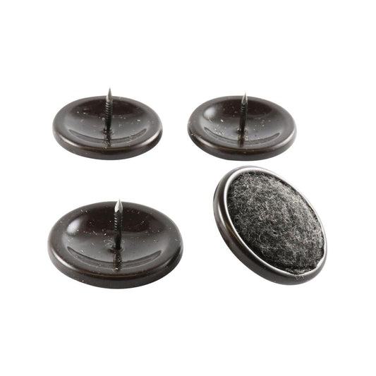 Surface Gard Round Castor Cup 4 Pack - Brown - 34mm - Auzzistore