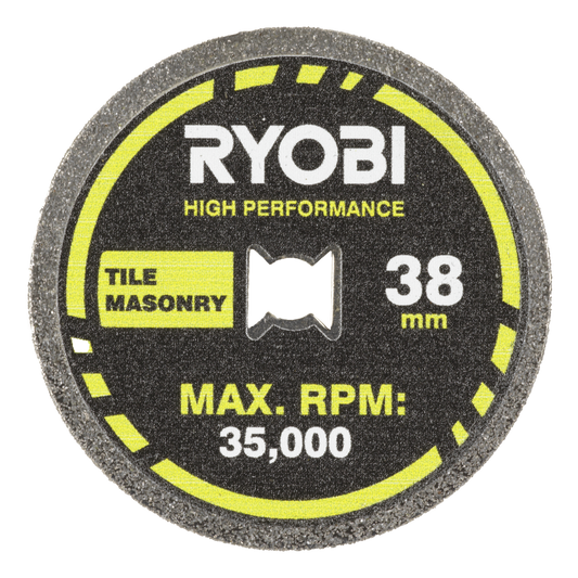 Ryobi 38mm Twist Lock Tile Cutting Wheel - Diamond Coated - 35,000rpm - Auzzistore
