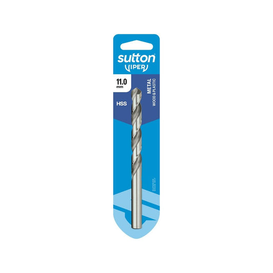 Sutton Tools 11mm Viper Jobber Drill Bit - M2 HSS - Fast Drilling Speed - Auzzistore