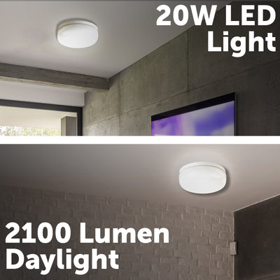 Verve Design 25cm White Clipper Ceiling Light - Glass - Soft Illumination