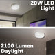 Verve Design 25cm White Clipper Ceiling Light - Glass - Soft Illumination