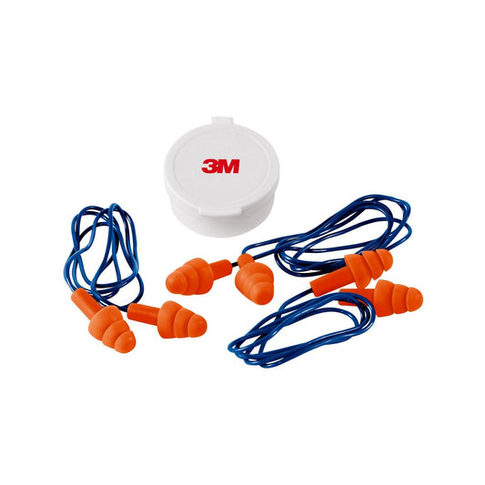 3M Corded Reusable Earplugs - 3 Pairs - 25 dB NRR - Soft Washable Material – view 2