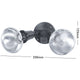 Arlec 150W Compact Twin Security Flood Light - Black - Plastic - Weatherproof