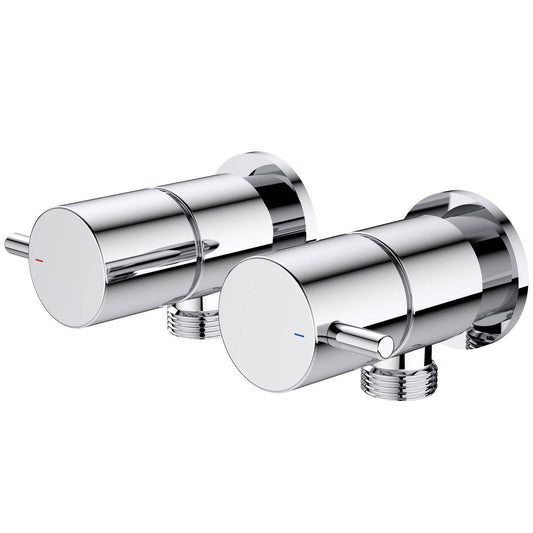 Caroma Chrome Luna Lever Washing Machine Set - Lead Free Brass - 56mm x 99mm