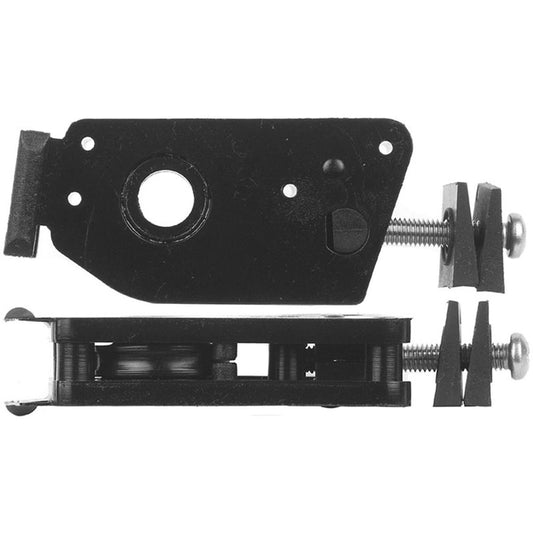 Rolltrak Adjustable Plastic Carriage - Nylon Roller - 15kg Load - Black - Auzzistore