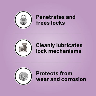 3-IN-ONE® Lock Lubricant 150g Aerosol Can Cleans Lubricates Protects