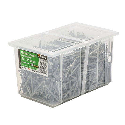 Paslode Galvanised Bullet Head Nails 50mm 2.8mm 5kg Pack - Auzzistore