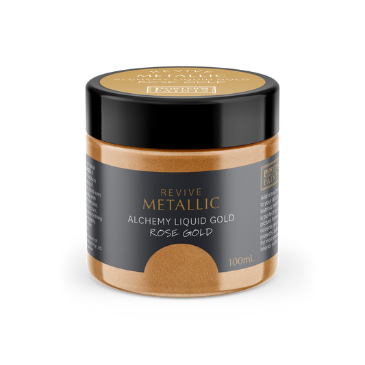 Porter S Paints 100ml Metallic Rose Gold Furniture Paint - Water-Based - Easy Clean - Auzzistore