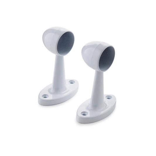 Sandleford 19mm White Pillar End 2 Pack - Zinc Alloy - White - Auzzistore